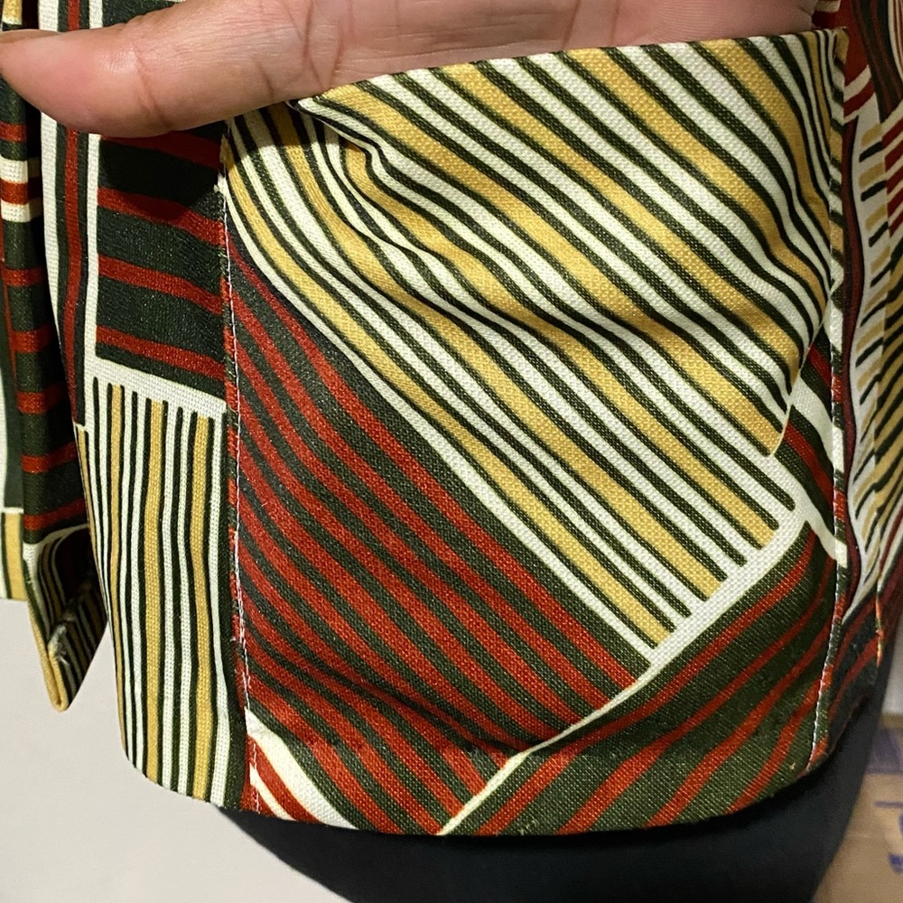 70s vtg Abstract Polyester Shirt - Picture 7 of 12
